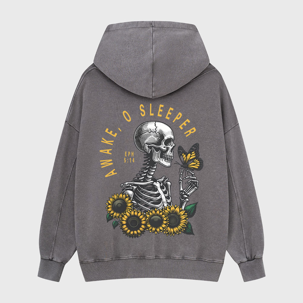 Awake O Sleeper Christian Washed Hoodie