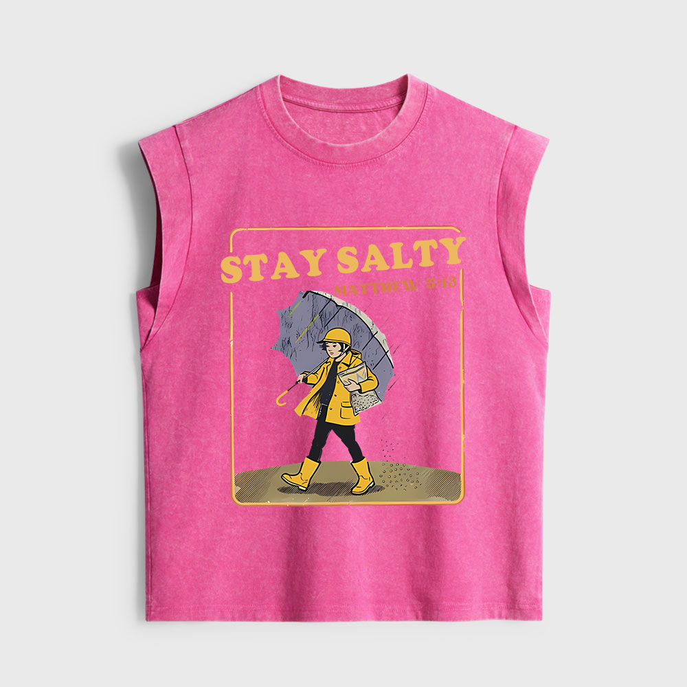 Stay Salty Christian Women's Washed Tank Top