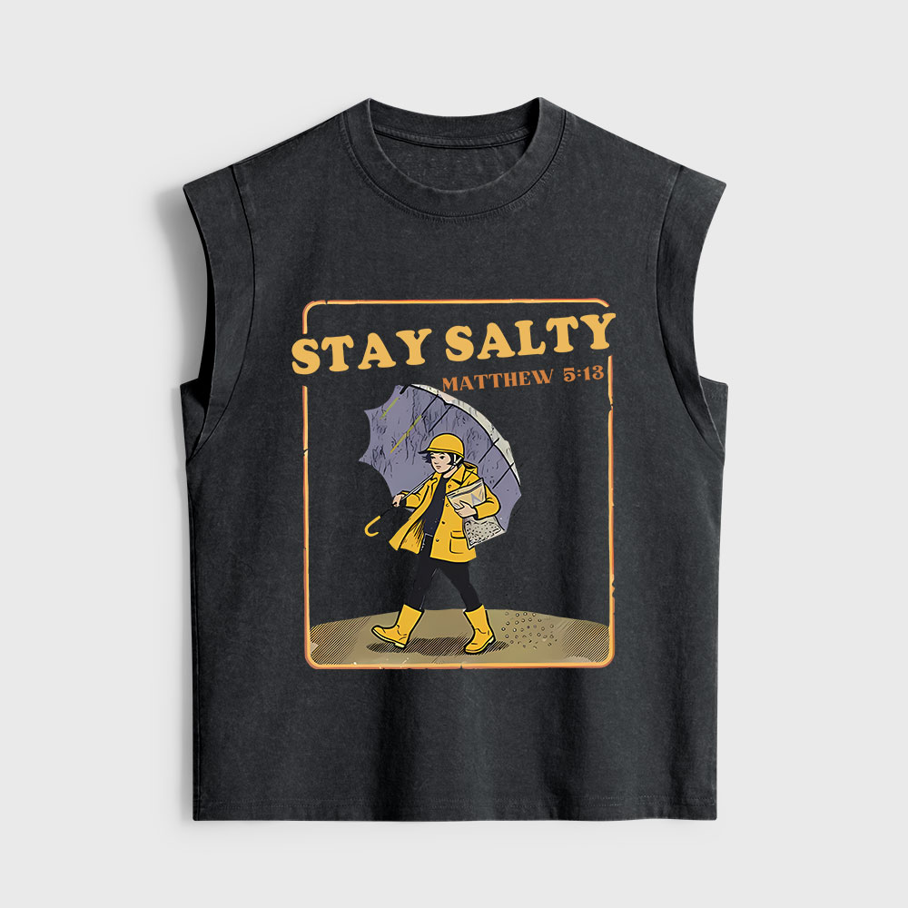 Stay Salty Christian Women's Washed Tank Top