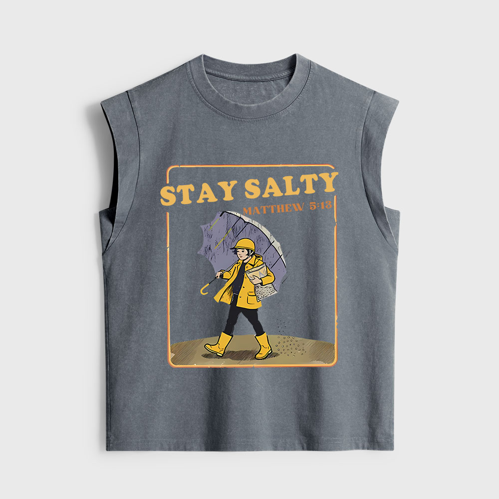 Stay Salty Christian Women's Washed Tank Top