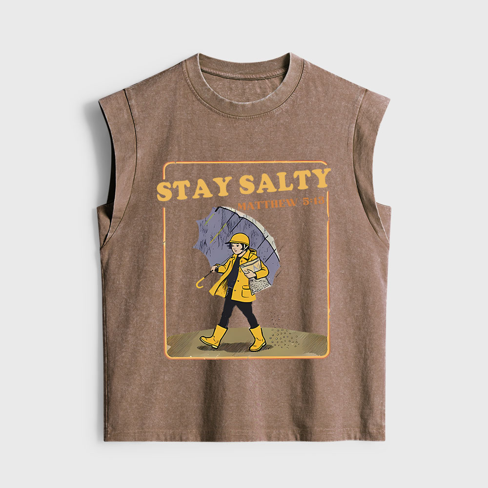 Stay Salty Christian Women's Washed Tank Top