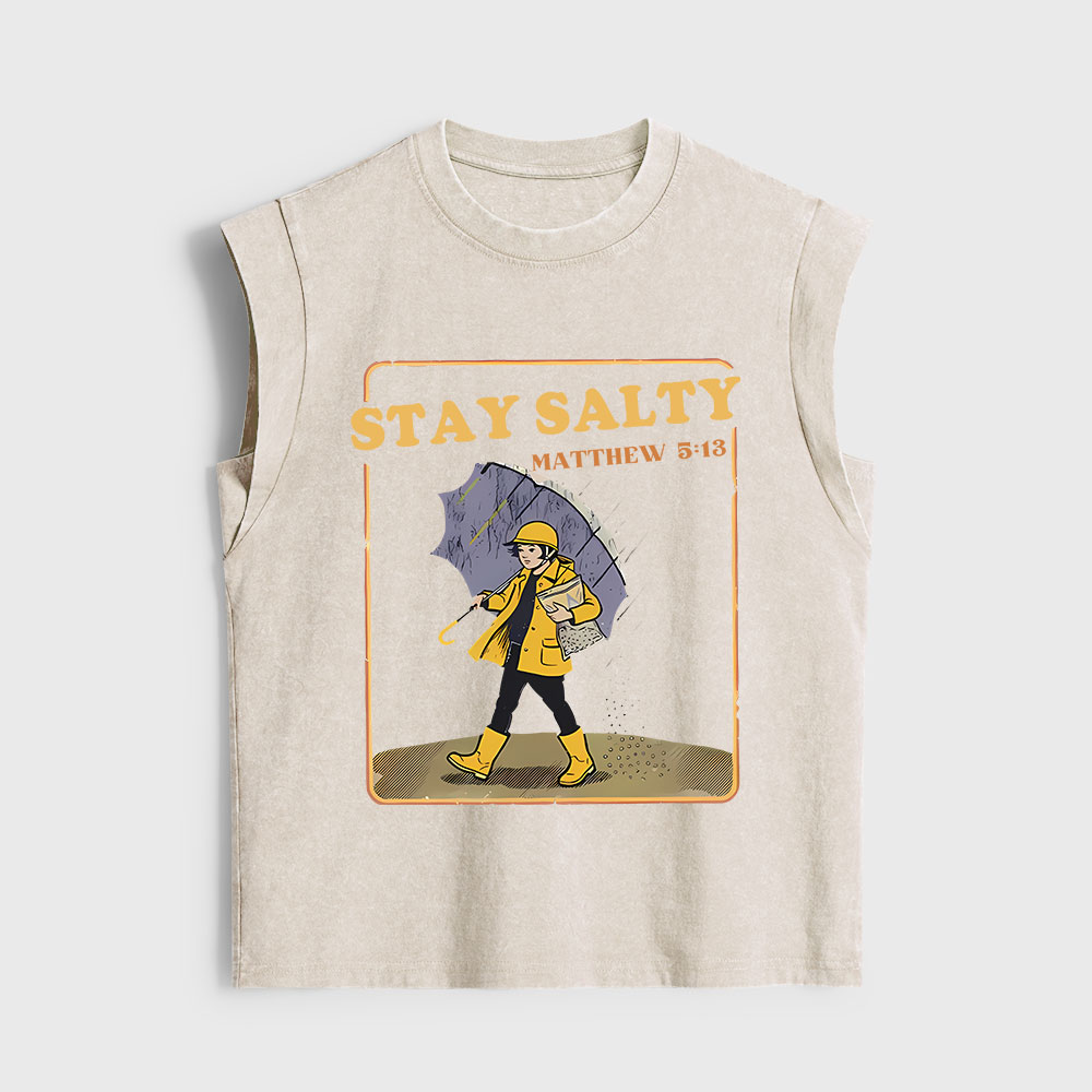 Stay Salty Christian Women's Washed Tank Top
