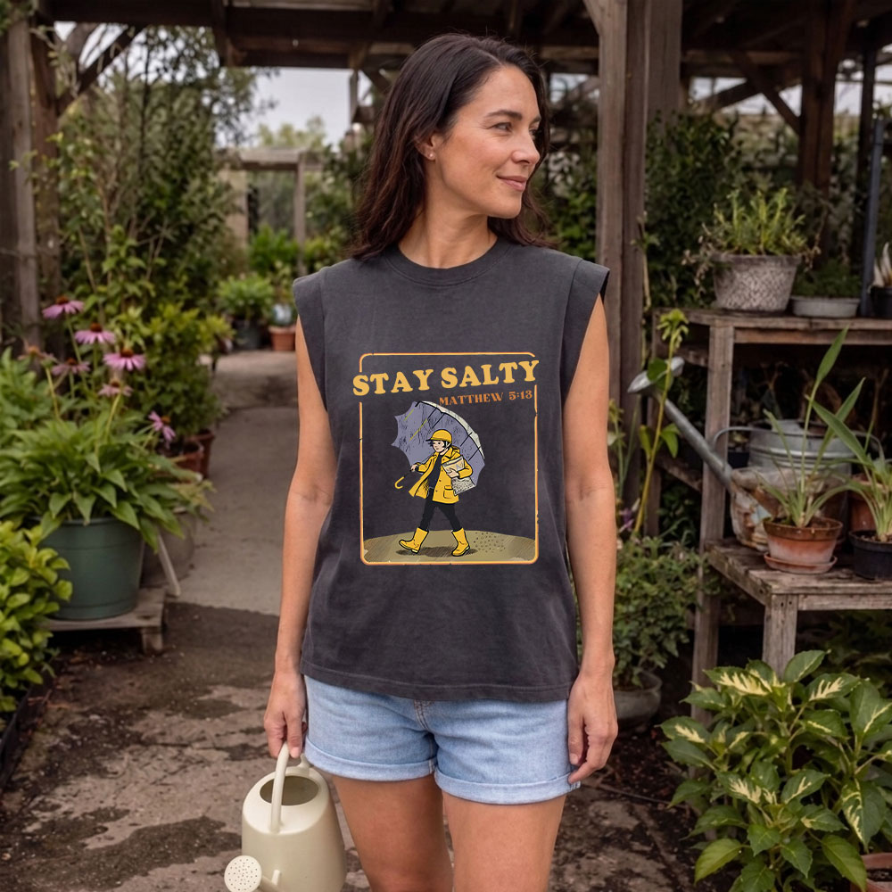 Stay Salty Christian Women's Washed Tank Top