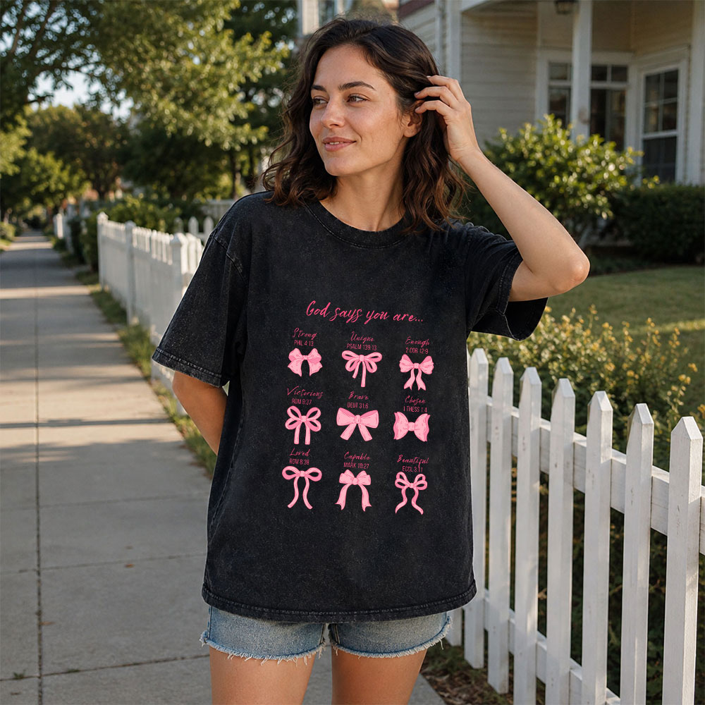 God Says You Are Christian Washed T-Shirt