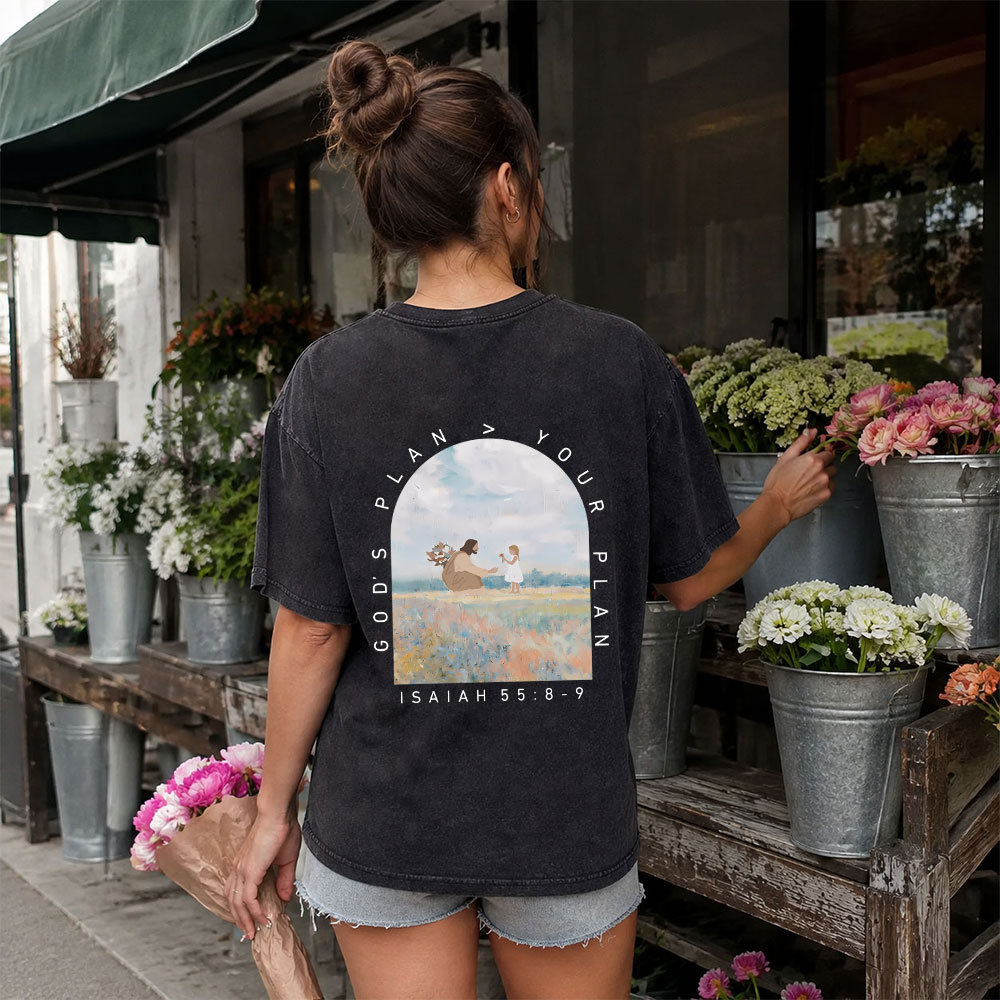 God's Plan Your Plan Christian Washed T-Shirt