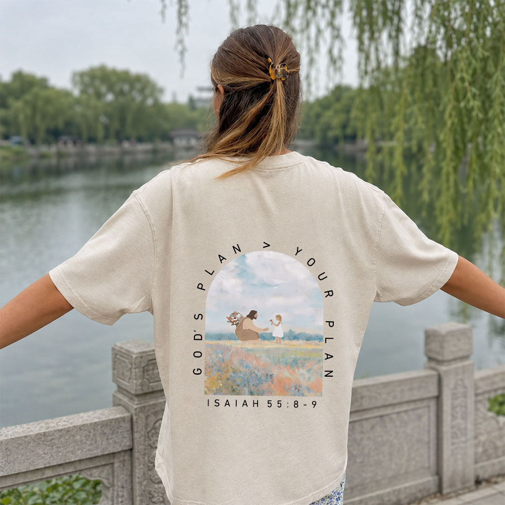 God's Plan Your Plan Christian Washed T-Shirt