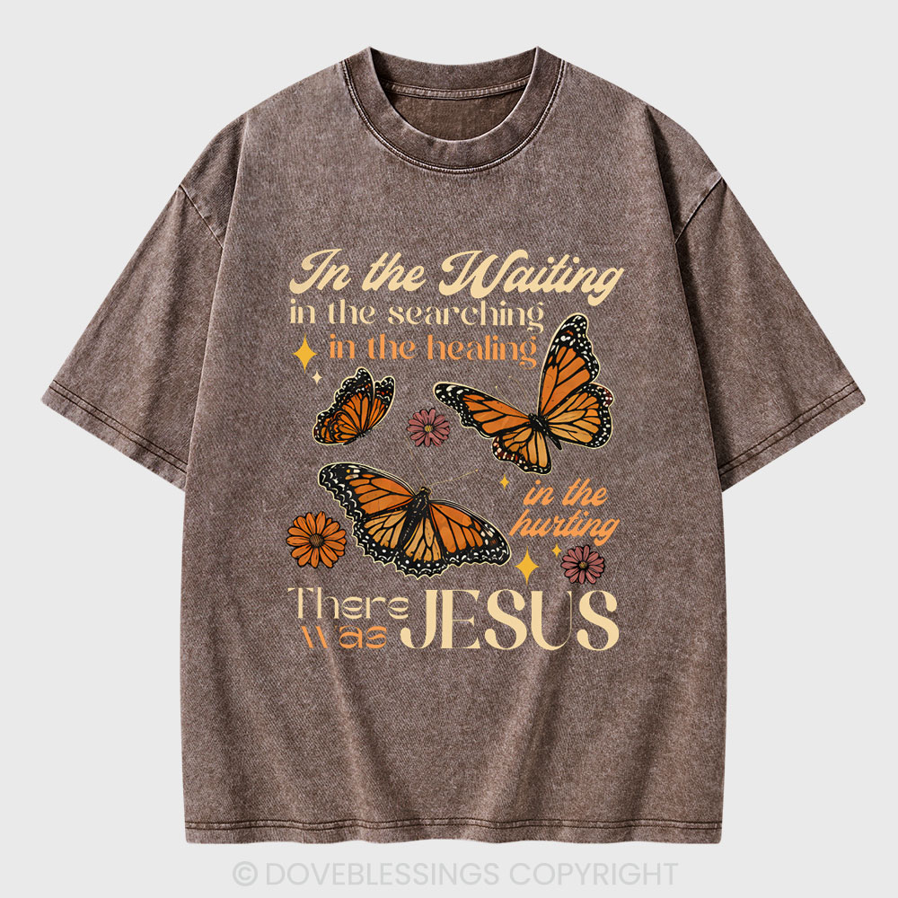 In The Waiting In The Searching Christian Washed T-Shirt