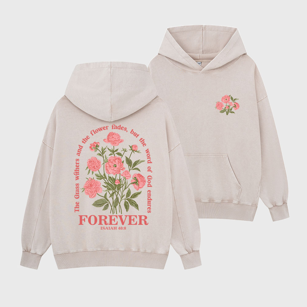 The Word Of God Endures Christian Washed Hoodie