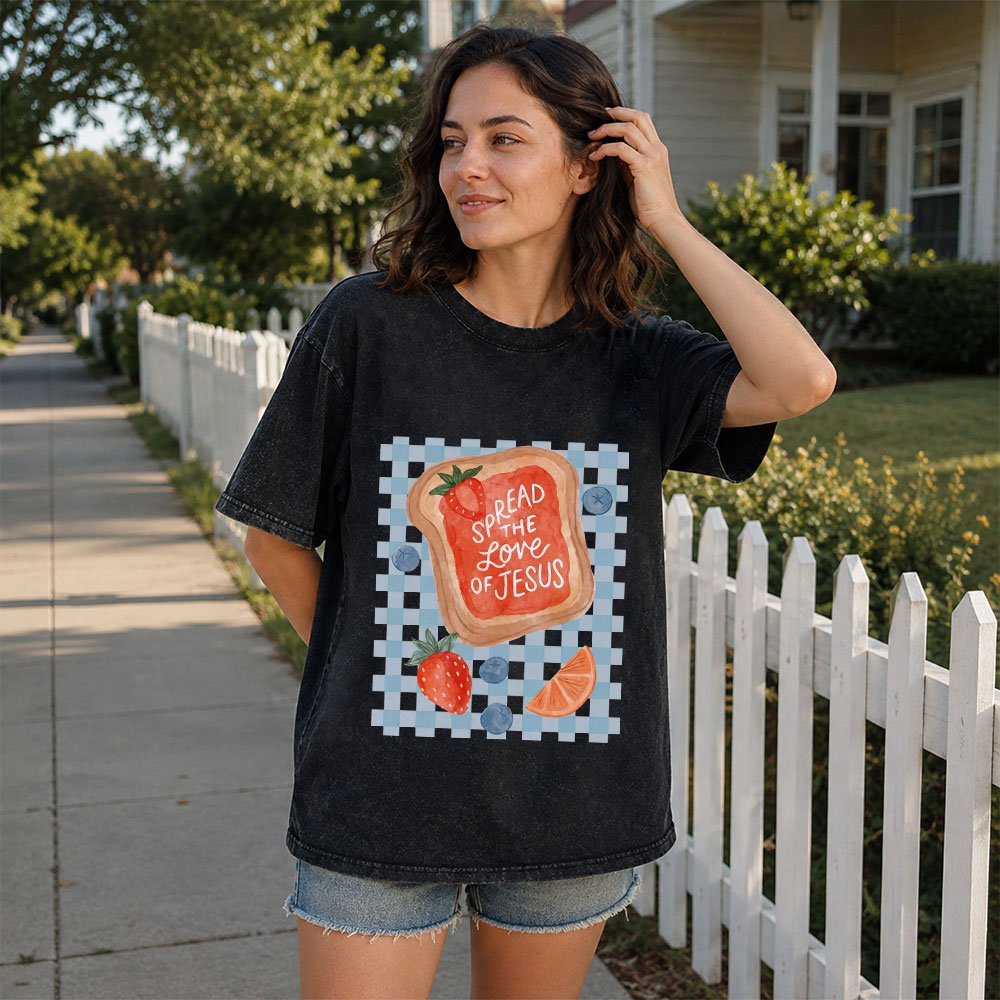 Spread The Love Of Jesus Christian Washed T-Shirt