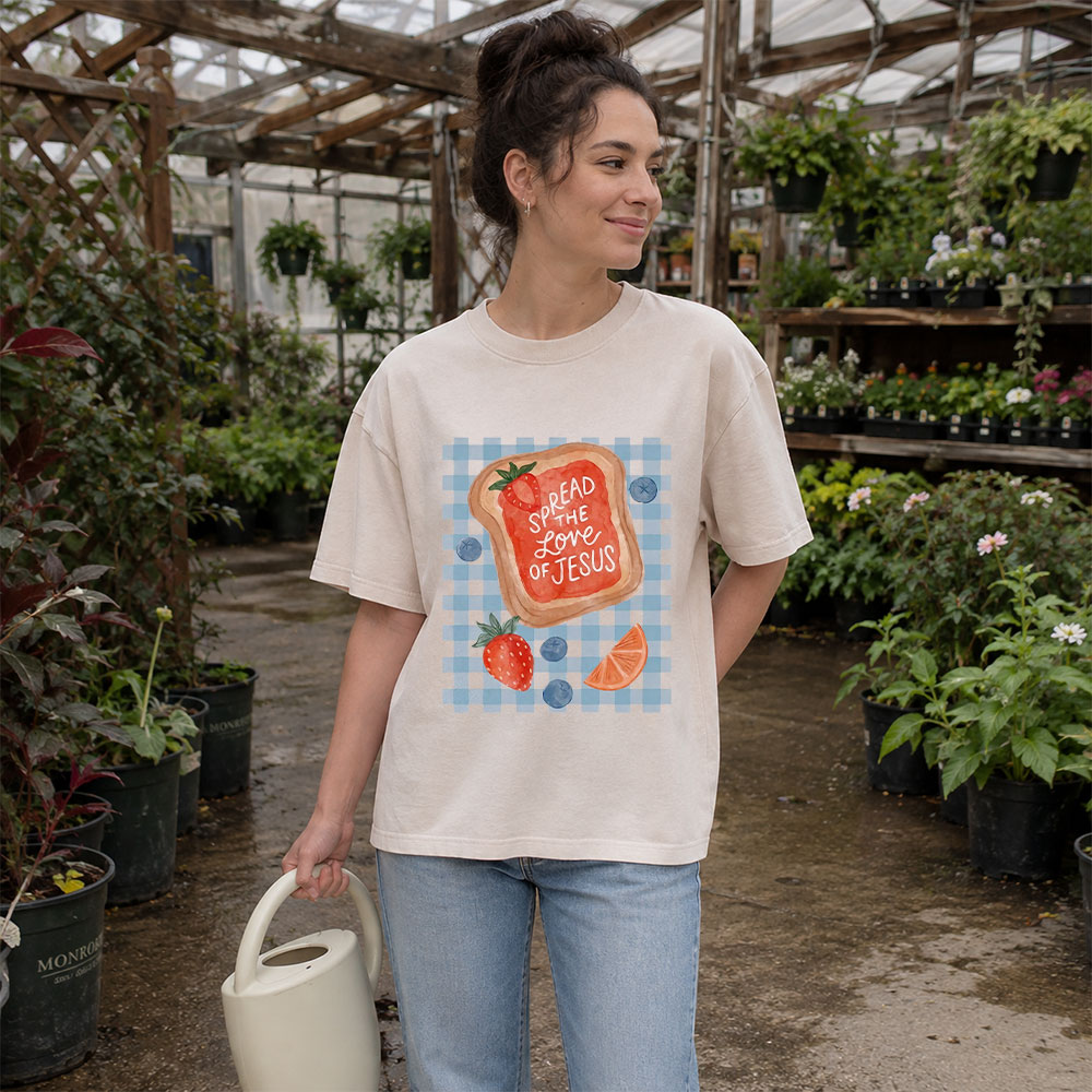 Spread The Love Of Jesus Christian Washed T-Shirt