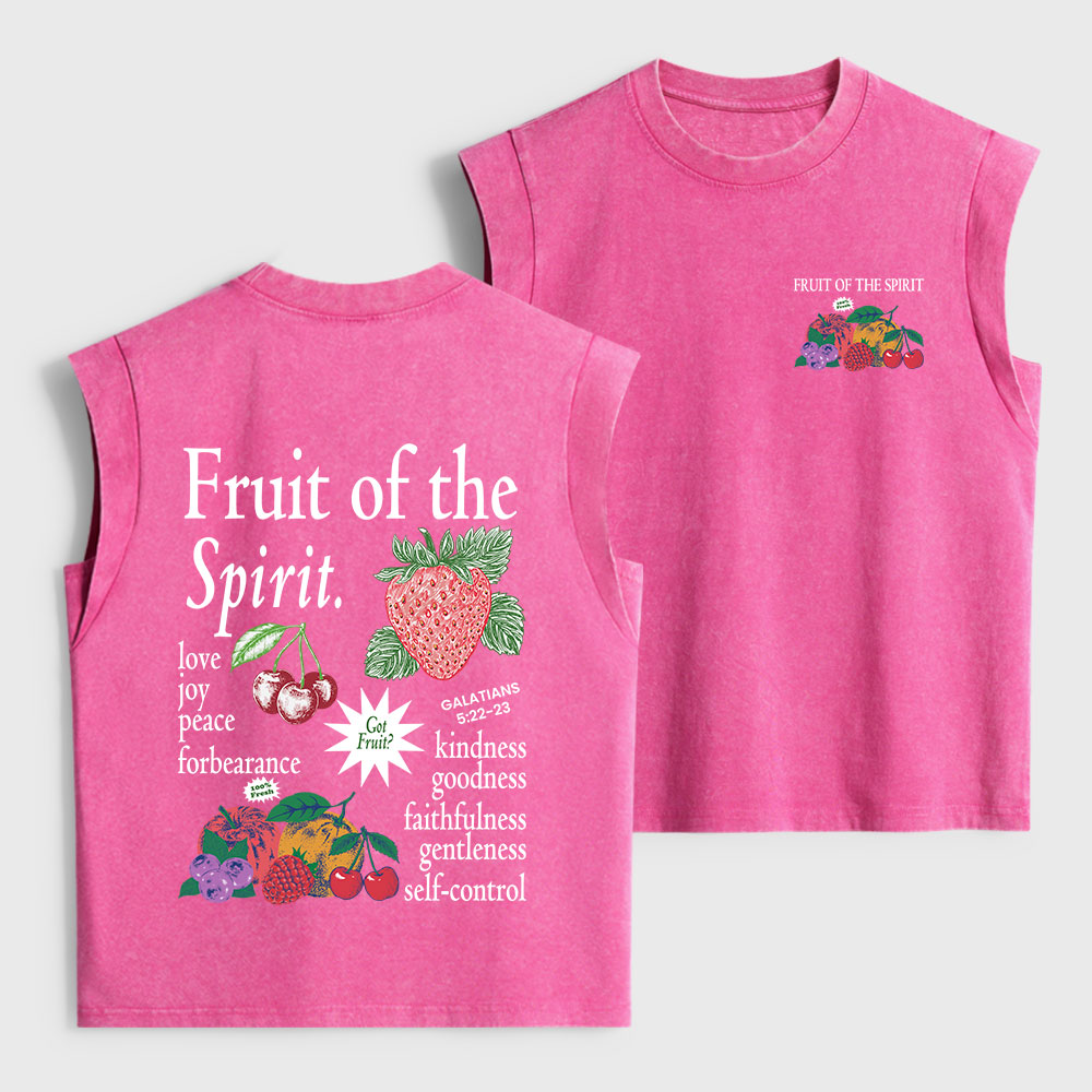 Fruit Of The Spirit Christian Women's Washed Tank Top