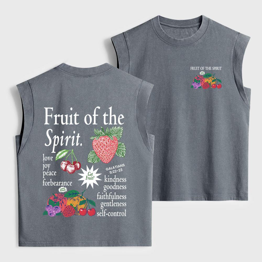 Fruit Of The Spirit Christian Women's Washed Tank Top