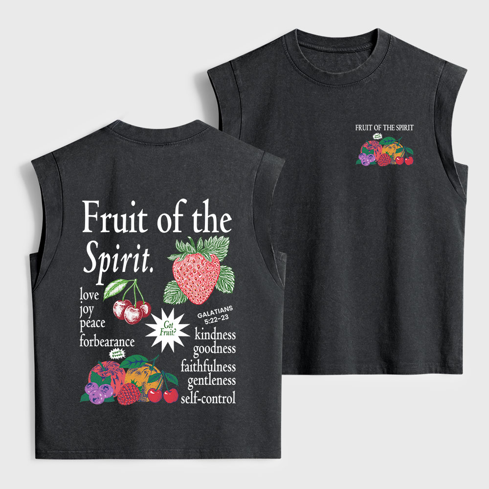 Fruit Of The Spirit Christian Women's Washed Tank Top