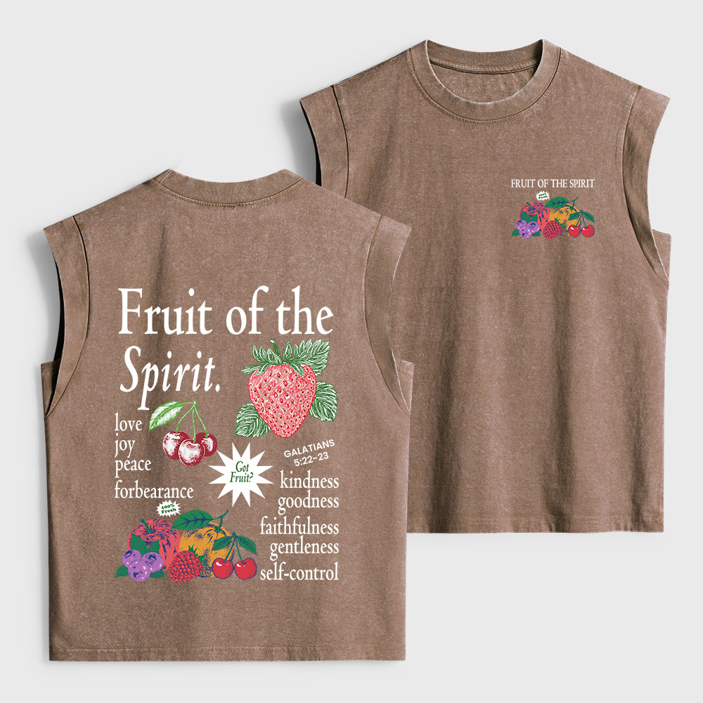 Fruit Of The Spirit Christian Women's Washed Tank Top