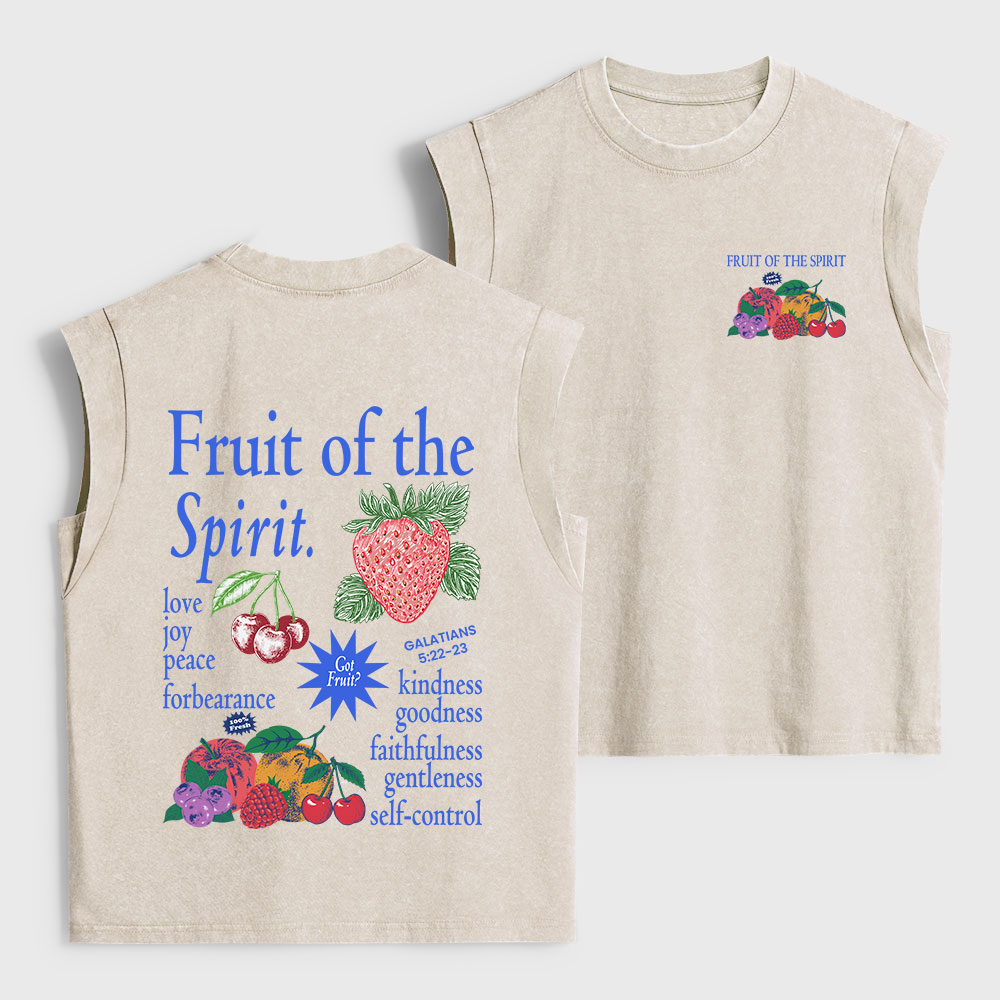  Fruit Of The Spirit Christian Women's Washed Tank Top