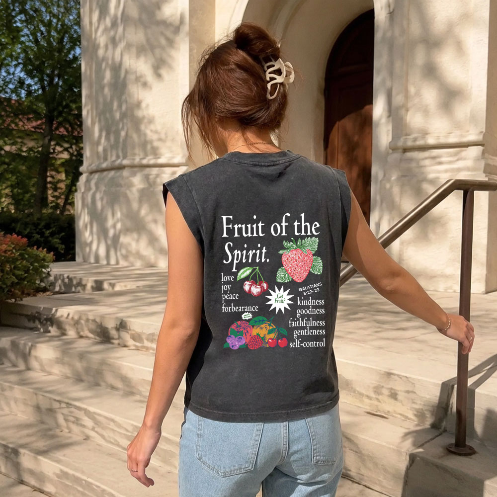 Fruit Of The Spirit Christian Women's Washed Tank Top