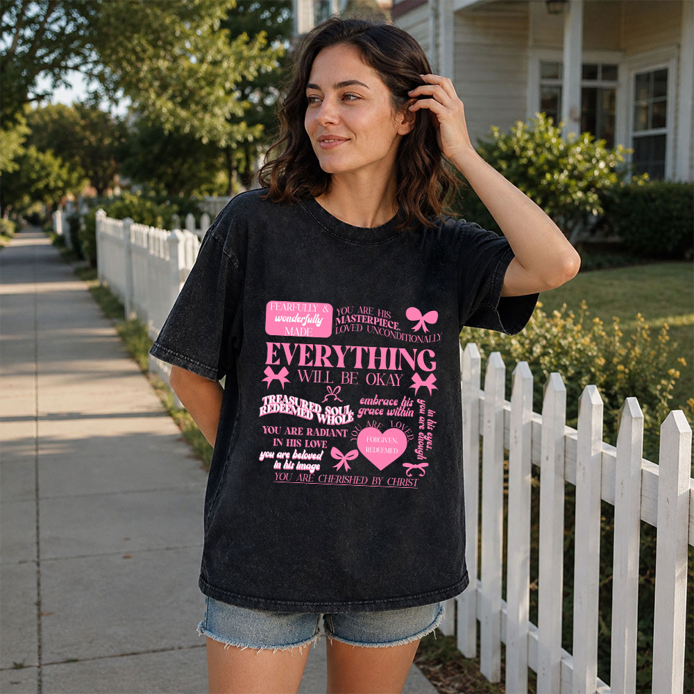 Everything Will Be Okay Christian Washed T-Shirt