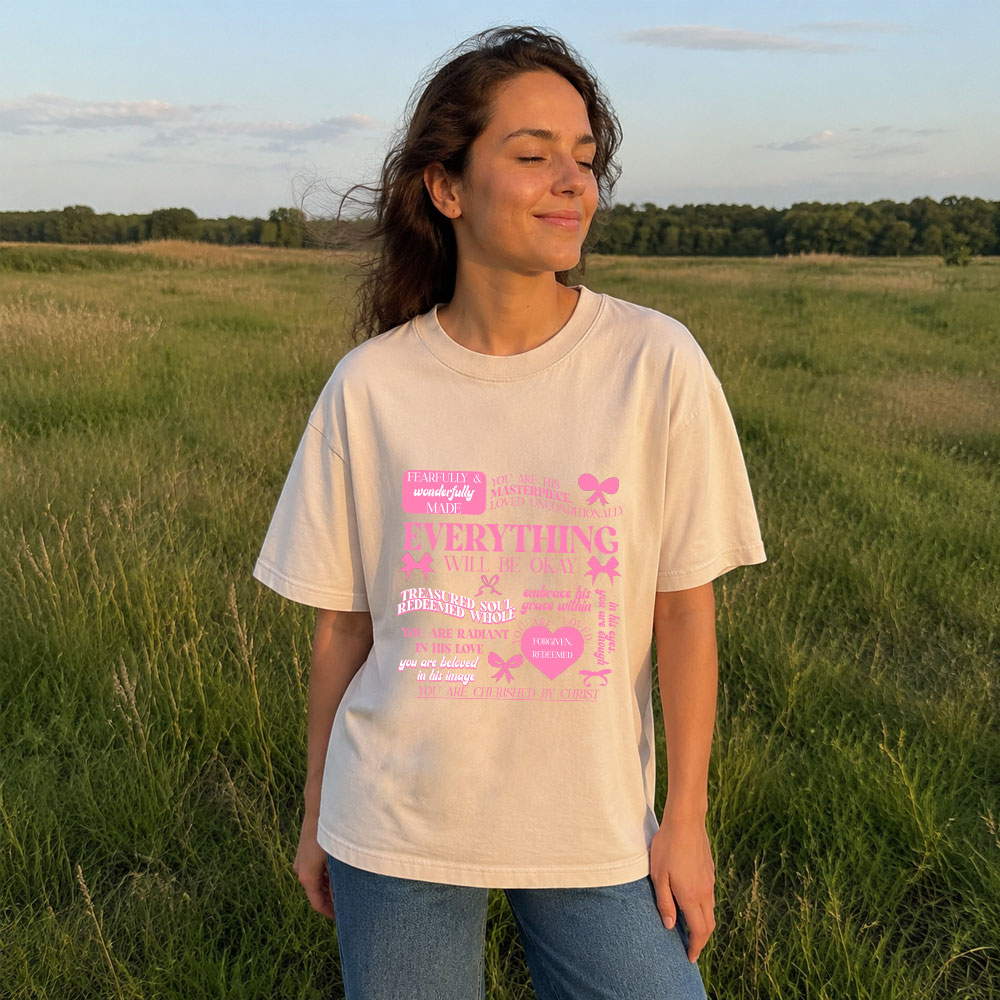 Everything Will Be Okay Christian Washed T-Shirt