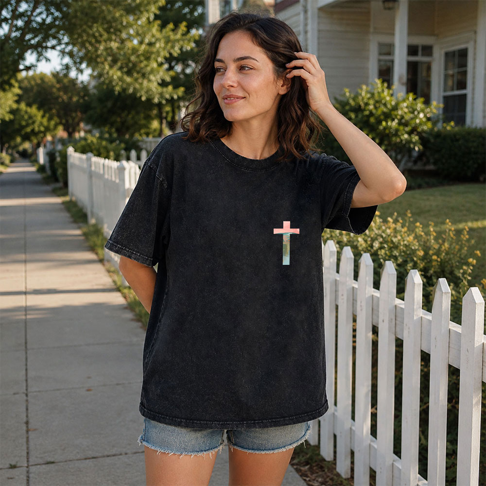He Died For Me So I Live For Him Christian Washed T-Shirt