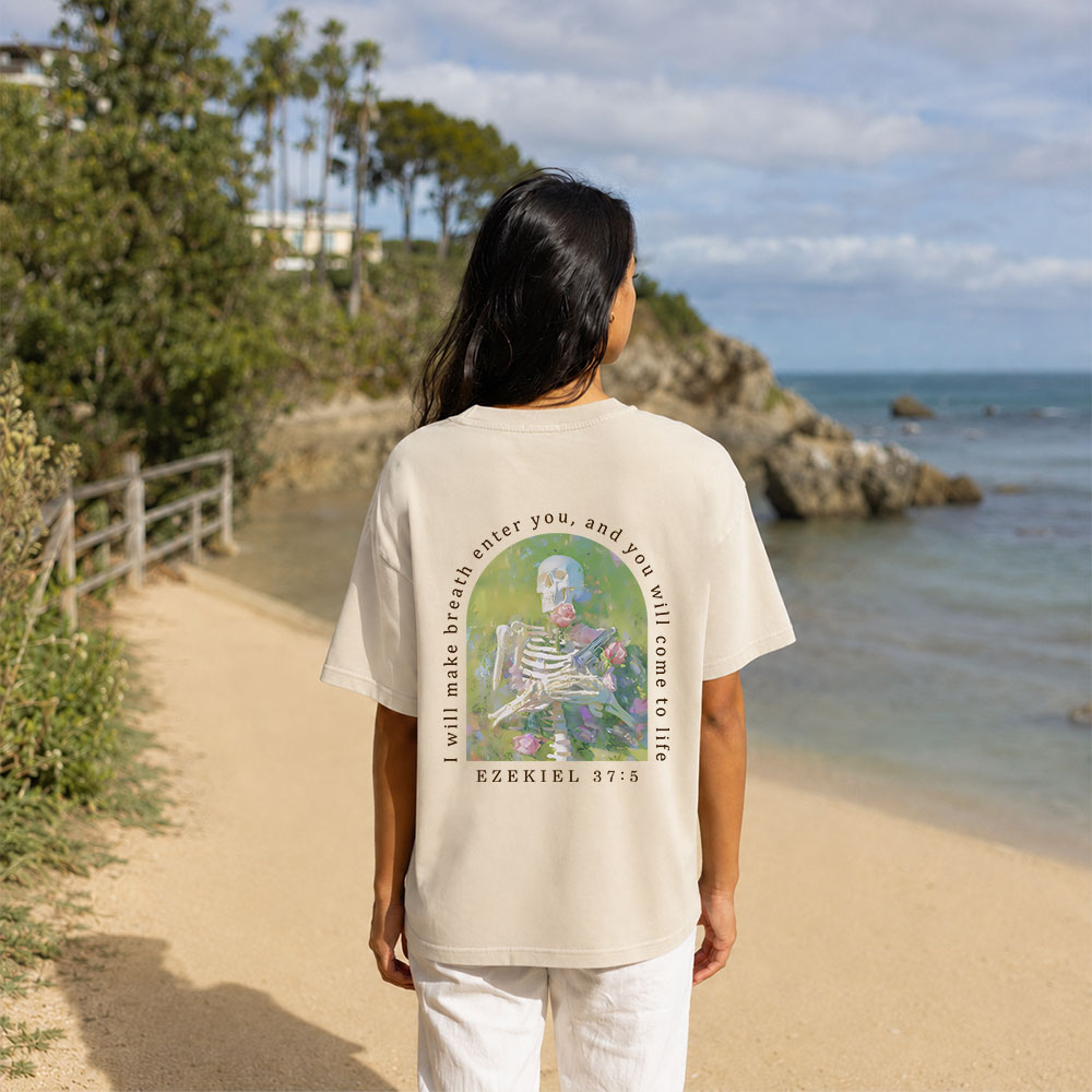 I Will Make Breath Enter You Christian Washed T-Shirt