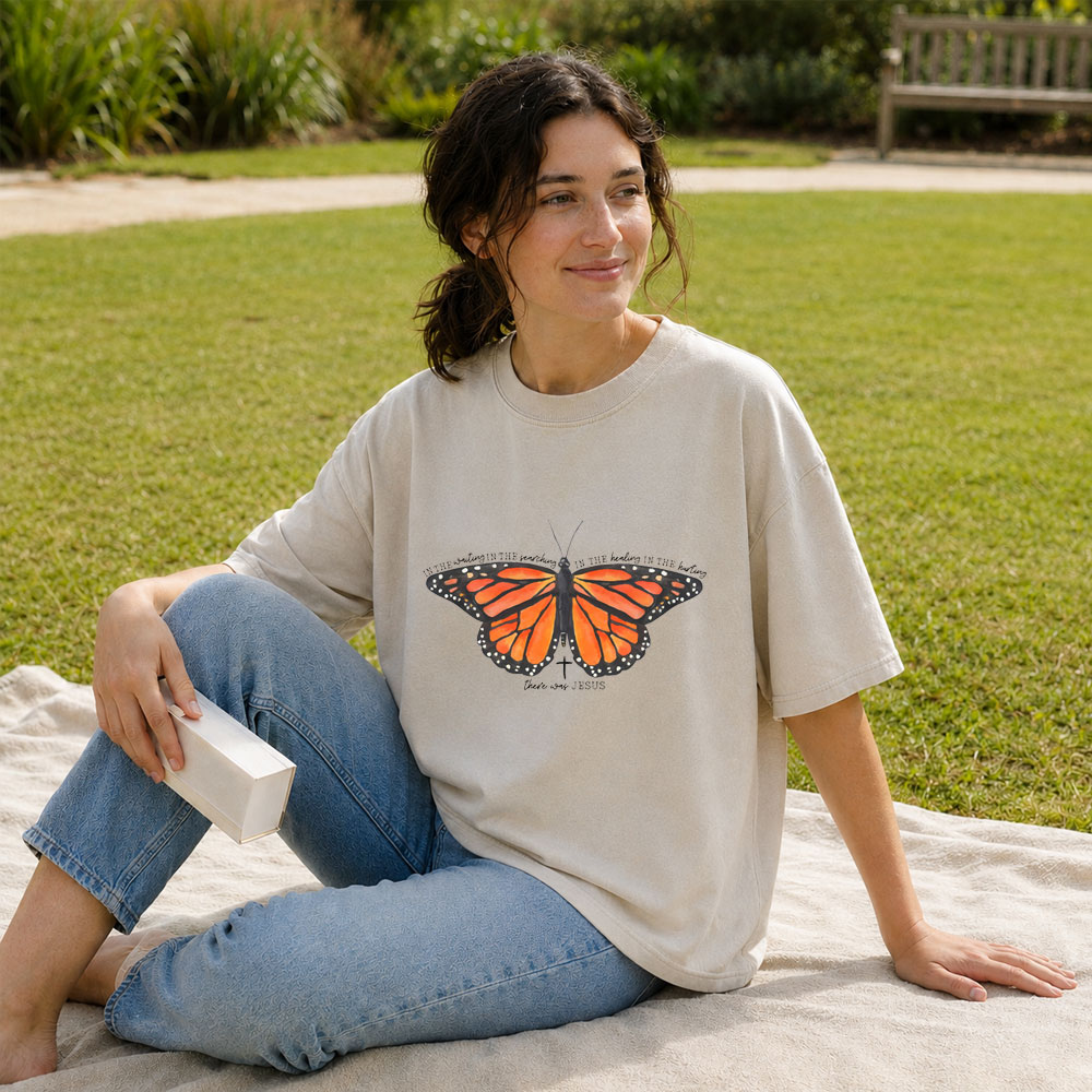 There Was Jesus Christian Washed T-Shirt