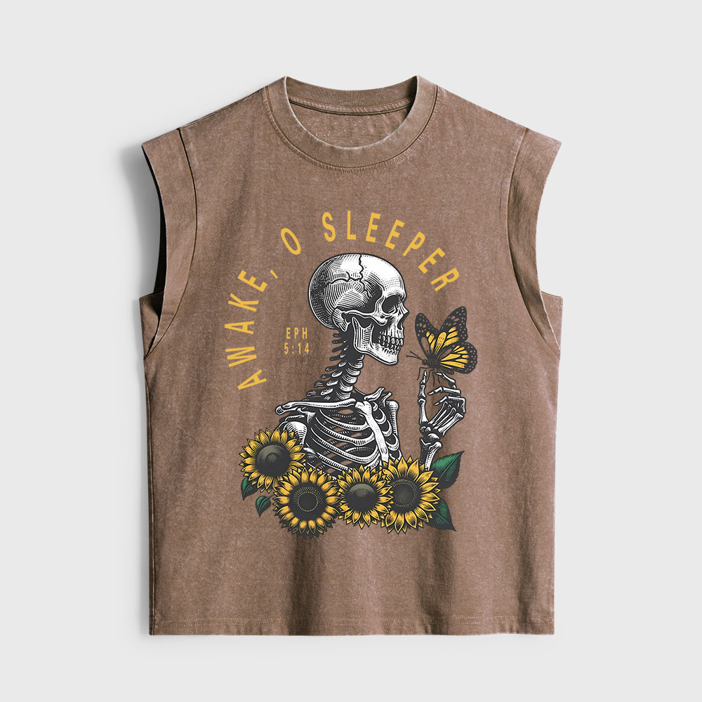 Awake O Sleeper Christian Women's Washed Tank Top