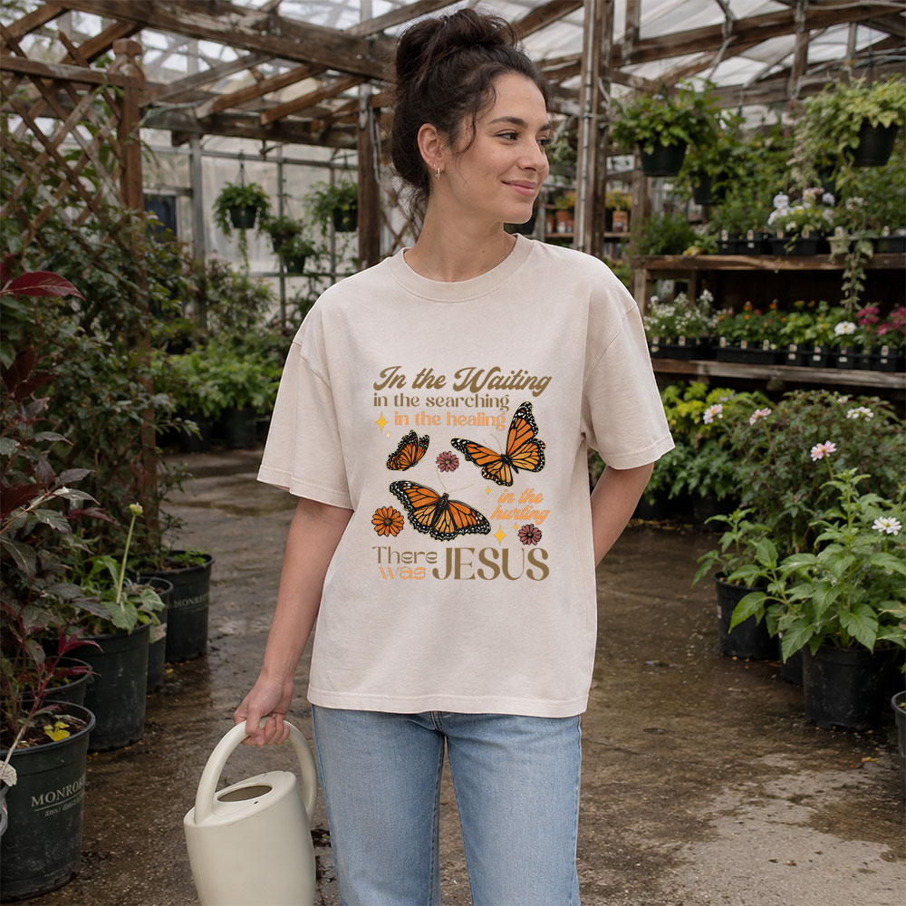 In The Waiting In The Searching Christian Washed T-Shirt