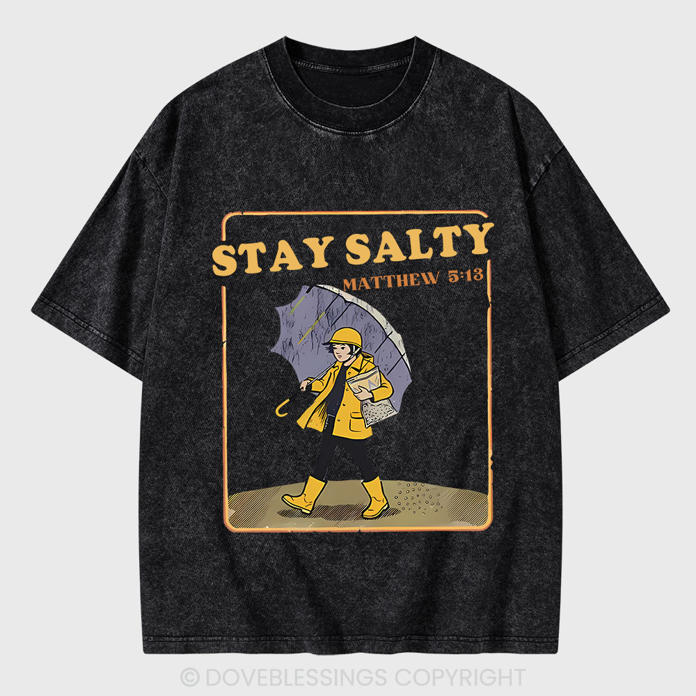 Stay Salty Christian Washed T-Shirt