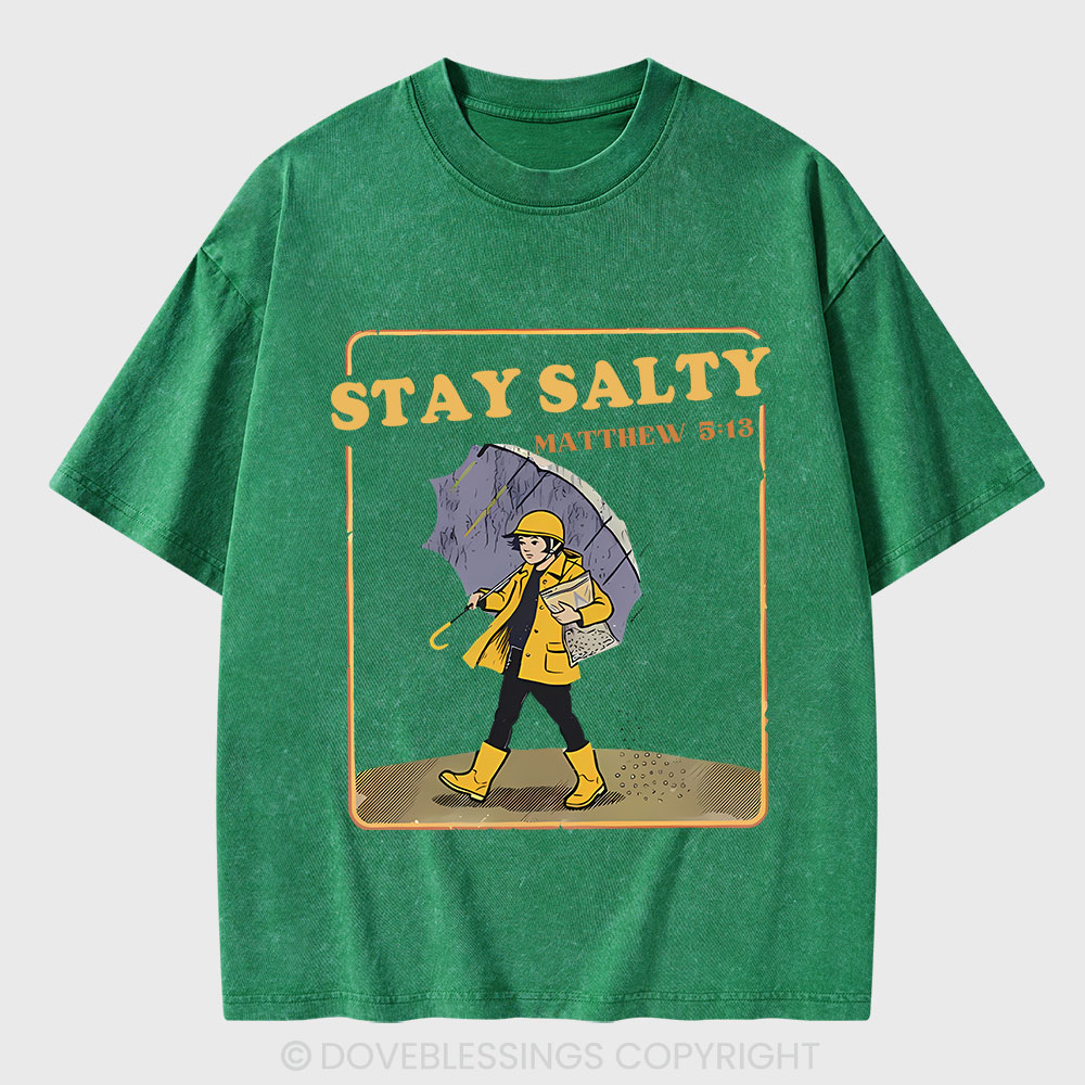 Stay Salty Christian Washed T-Shirt