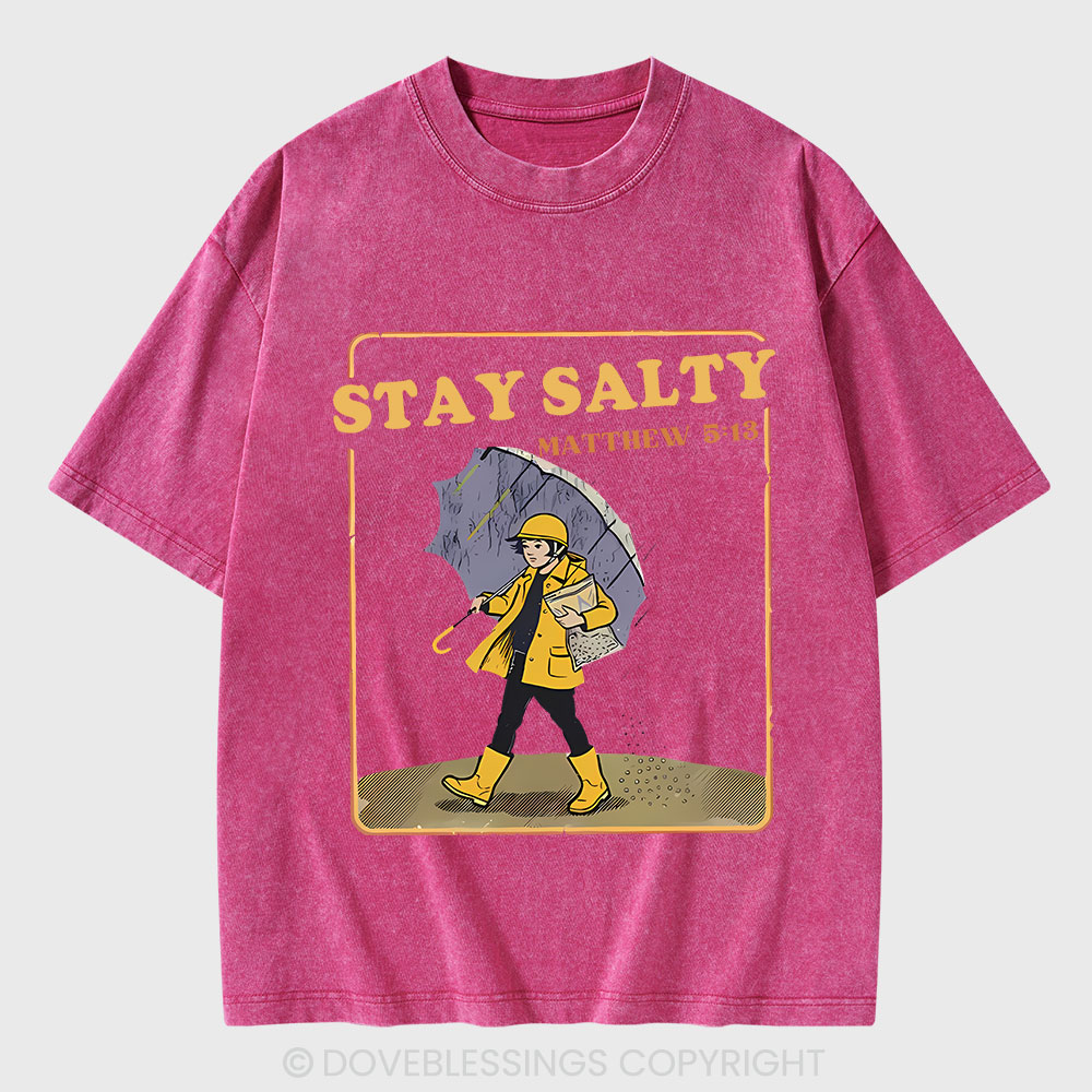 Stay Salty Christian Washed T-Shirt