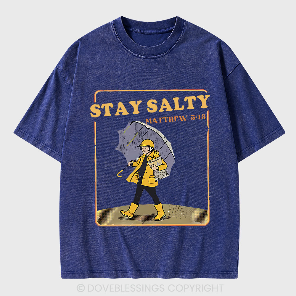 Stay Salty Christian Washed T-Shirt