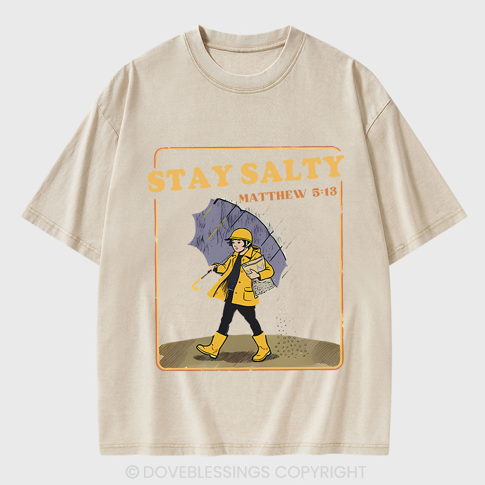 Stay Salty Christian Washed T-Shirt