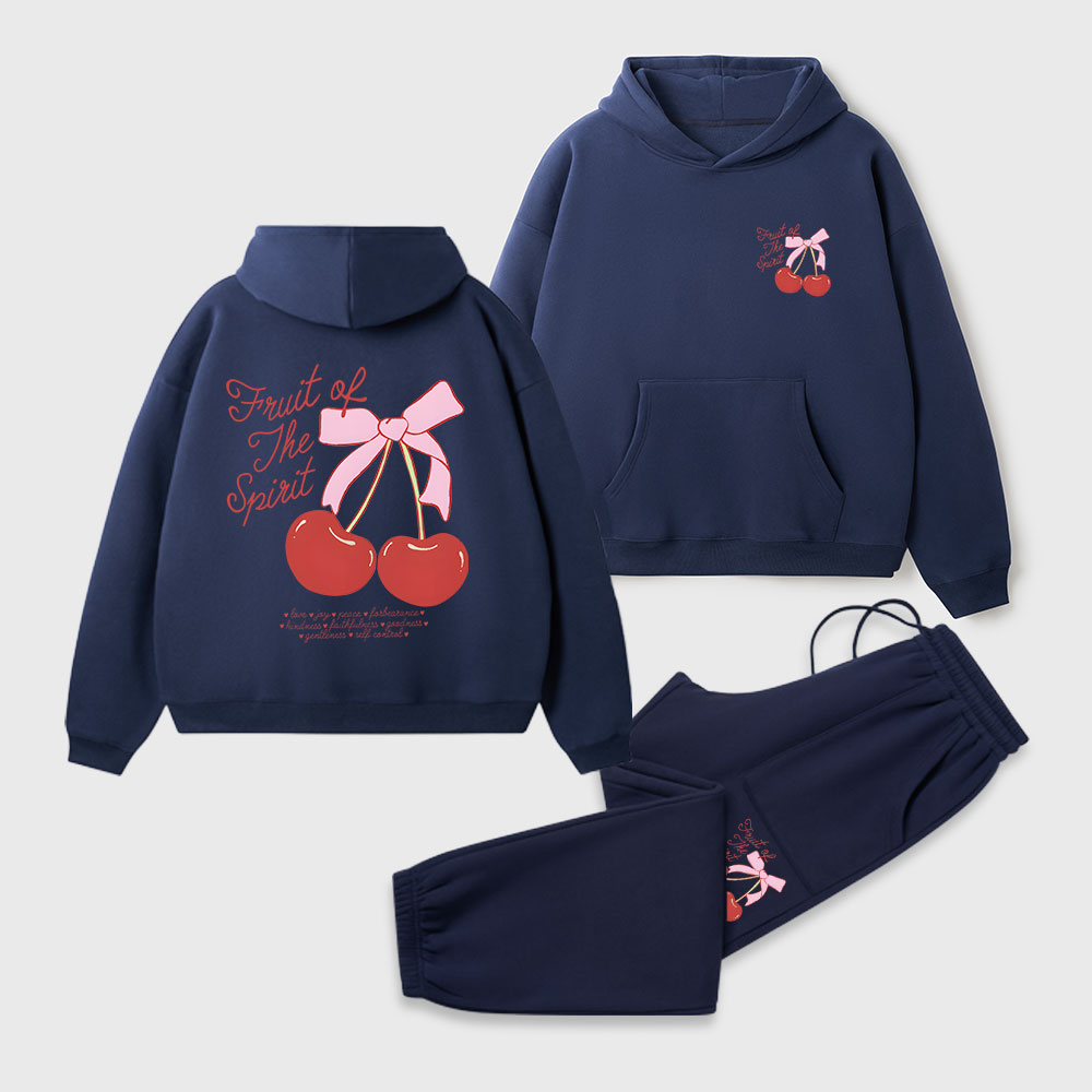 Fruit Of The Spirit Christian Premium Fleece Hoodie Set