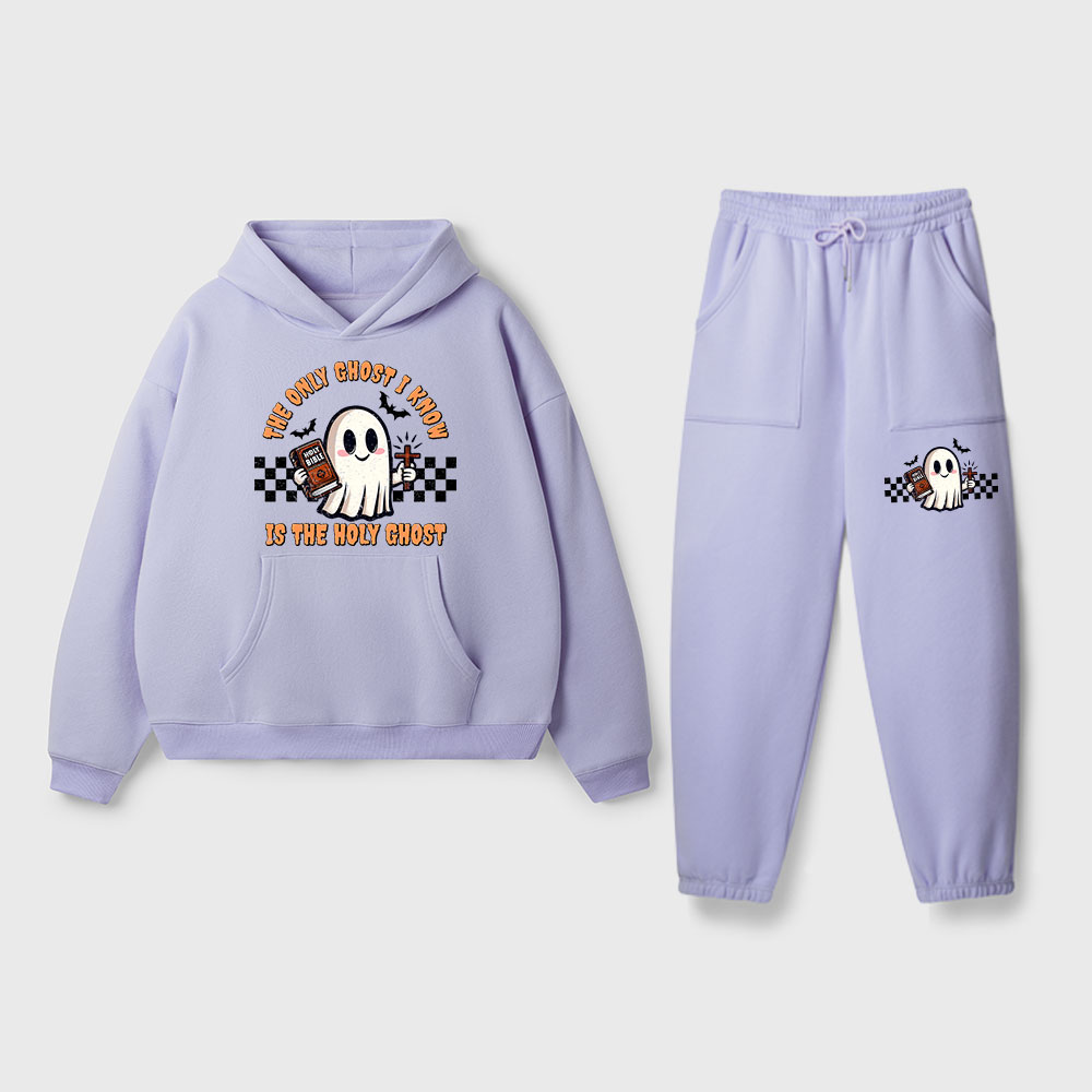 The Only Ghost I Know Is The Holy Ghost Christian Premium Fleece Hoodie Set