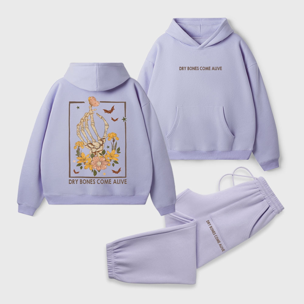 Dry Bones Come Alive Christian Premium Fleece Hoodie Set