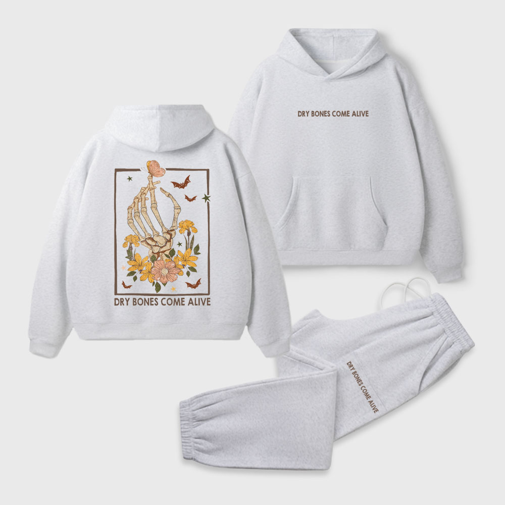 Dry Bones Come Alive Christian Premium Fleece Hoodie Set