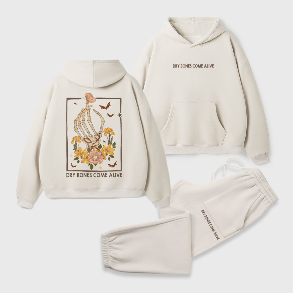 Dry Bones Come Alive Christian Premium Fleece Hoodie Set