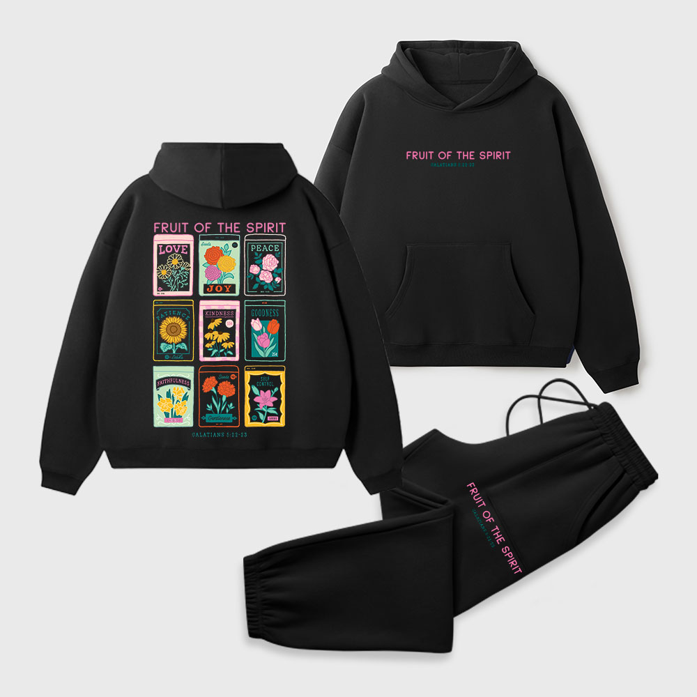 Fruit Of The Spirit Christian Premium Fleece Hoodie Set