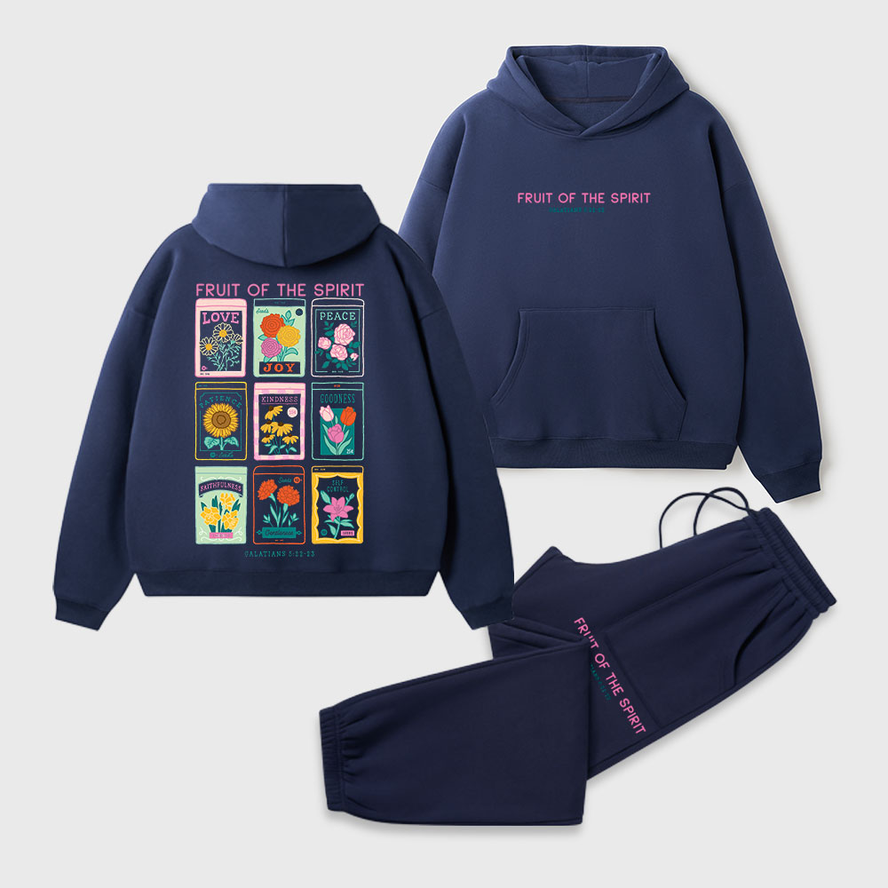 Fruit Of The Spirit Christian Premium Fleece Hoodie Set