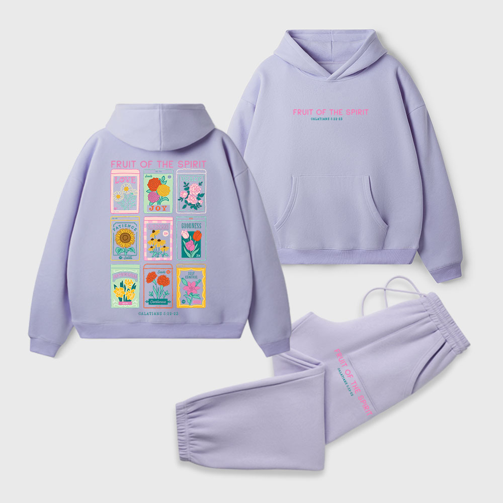 Fruit Of The Spirit Christian Premium Fleece Hoodie Set