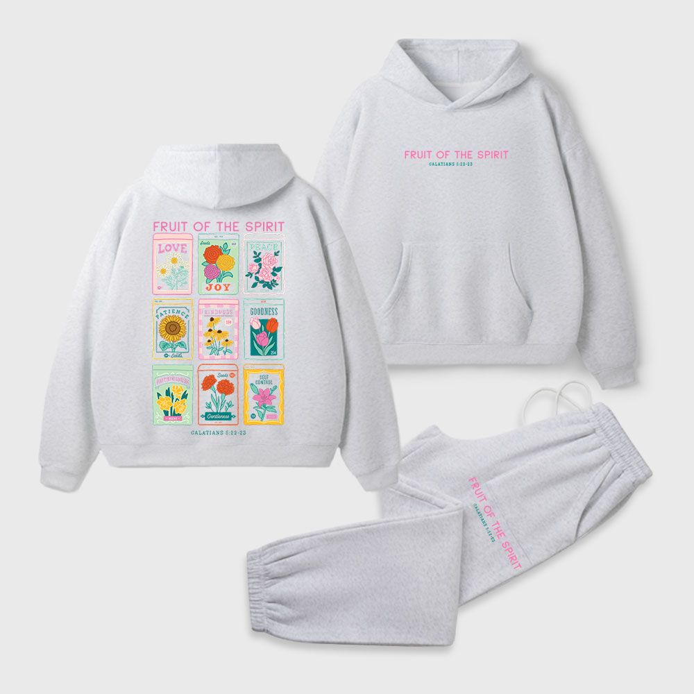 Fruit Of The Spirit Christian Premium Fleece Hoodie Set