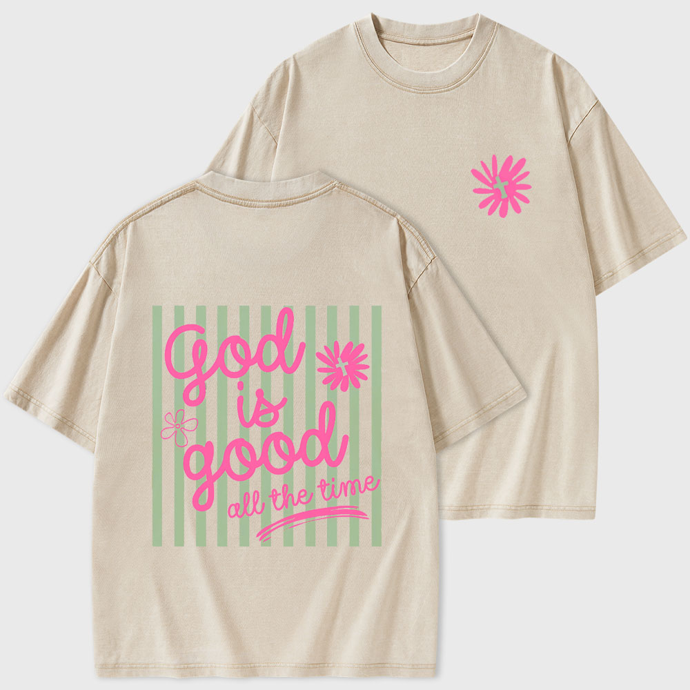 God Is Good Christian Washed T-Shirt