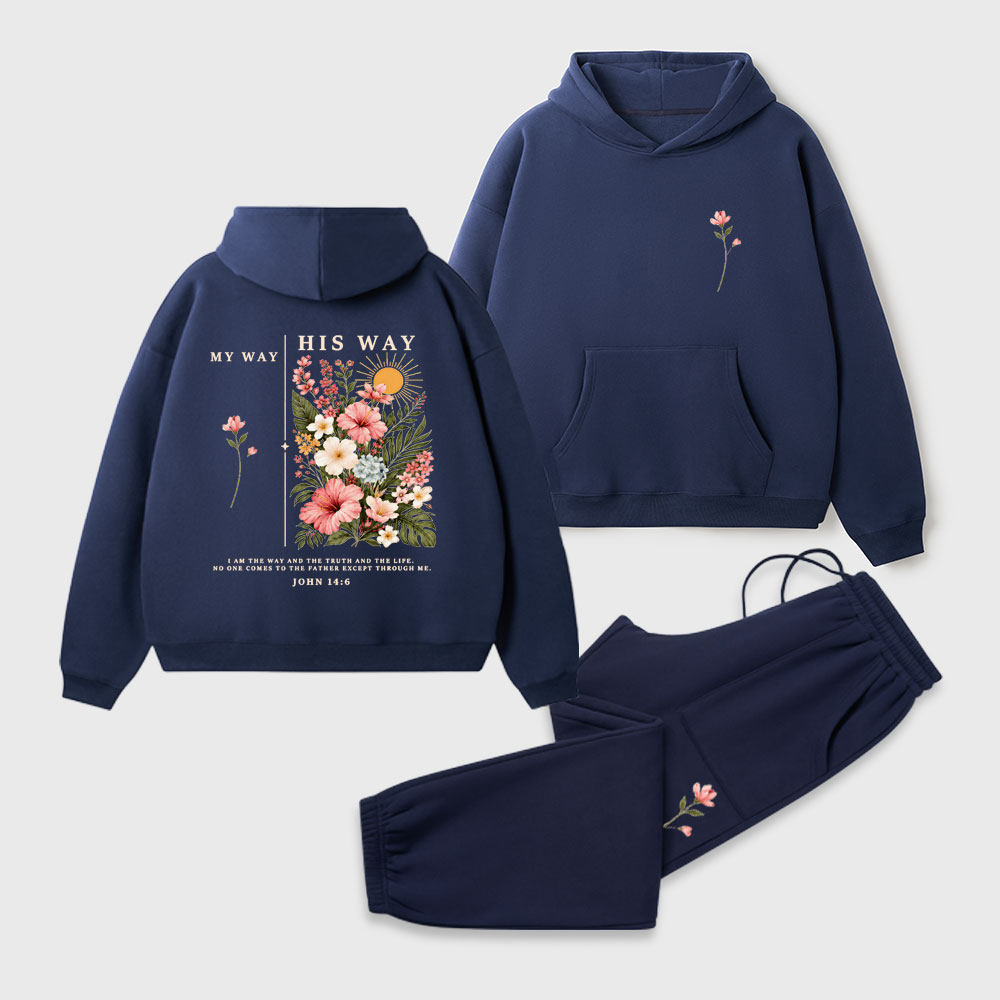 His Way & My Way Christian Premium Fleece Hoodie Set