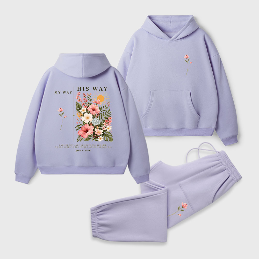 His Way & My Way Christian Premium Fleece Hoodie Set
