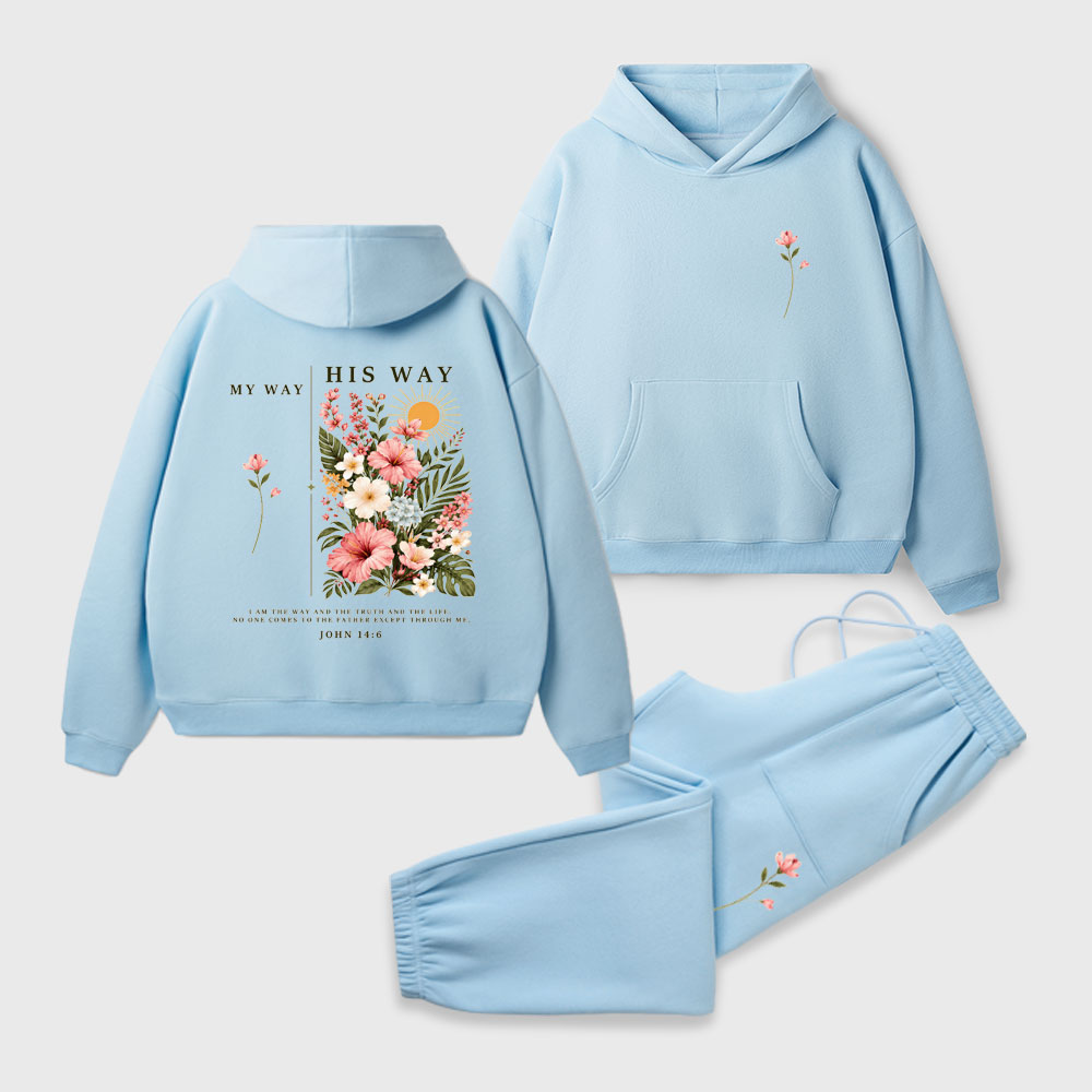 His Way & My Way Christian Premium Fleece Hoodie Set
