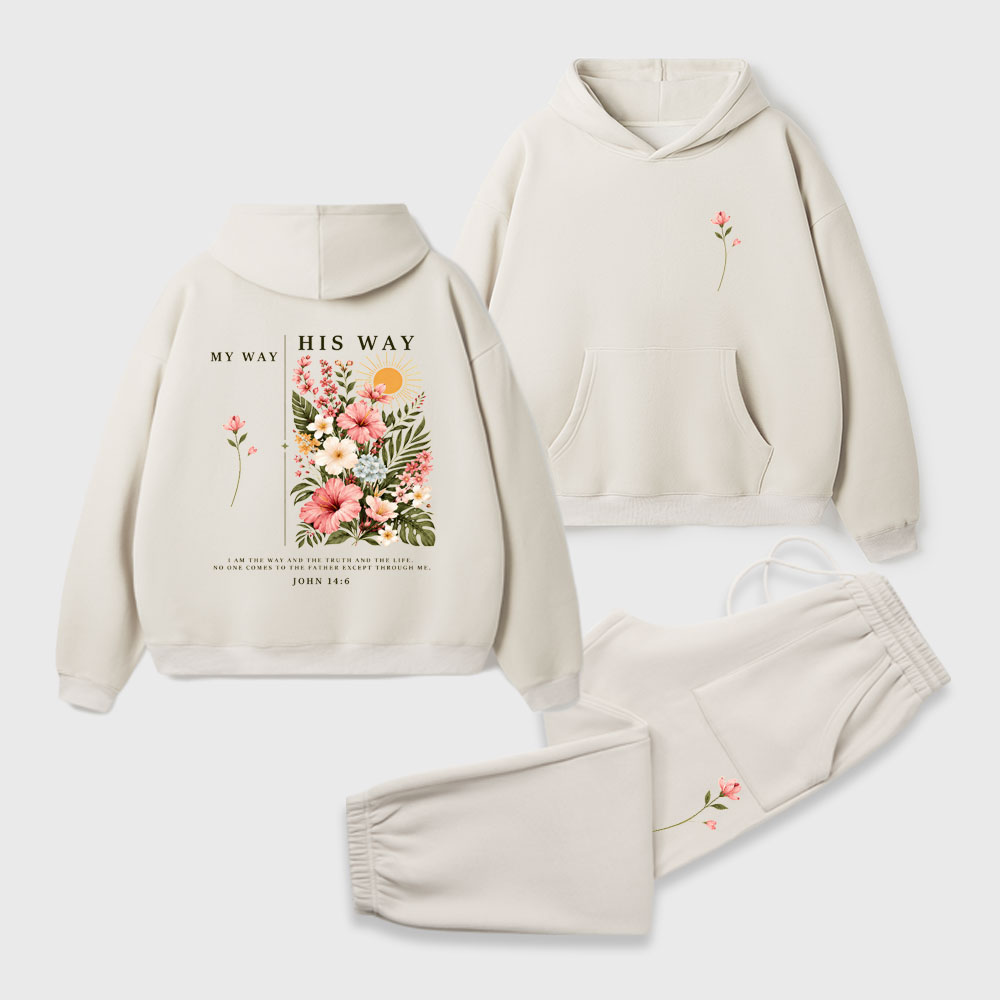 His Way & My Way Christian Premium Fleece Hoodie Set