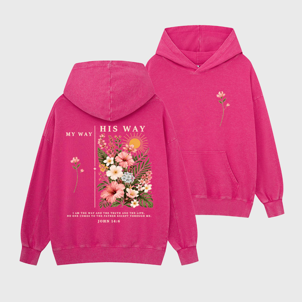 His Way & My Way Christian Washed Hoodie