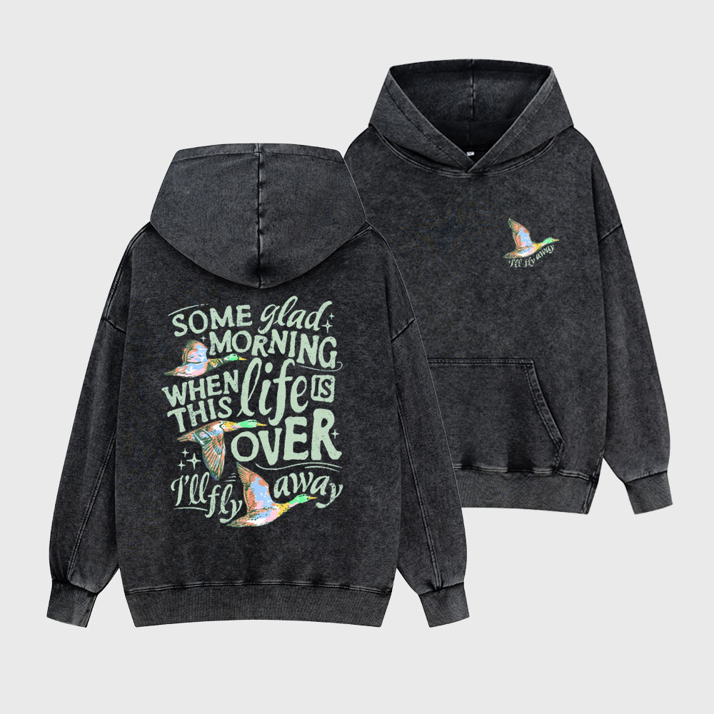 I'll Fly Away Christian Washed Hoodie