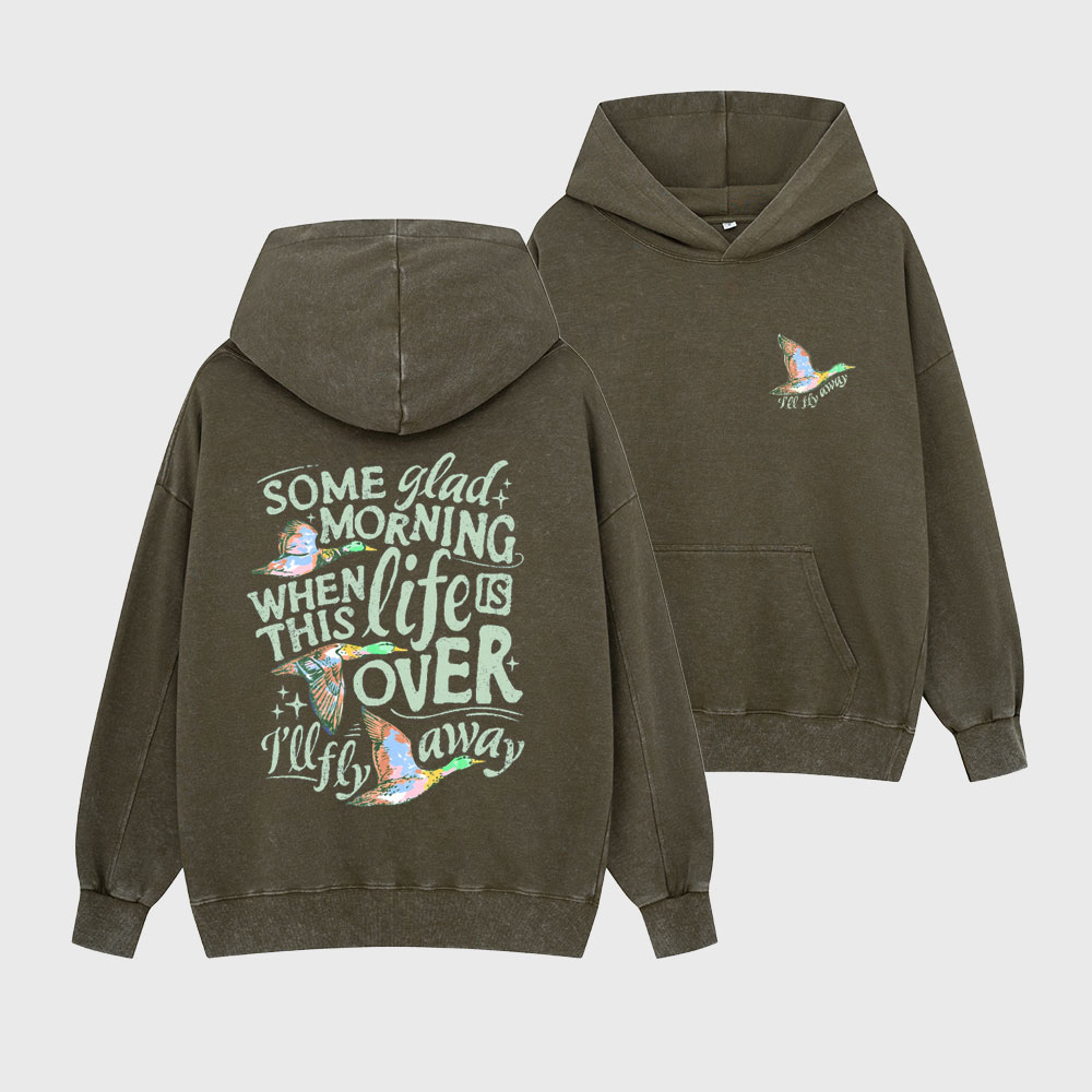I'll Fly Away Christian Washed Hoodie