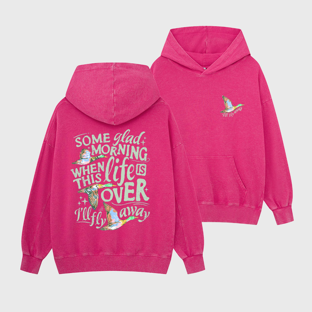 I'll Fly Away Christian Washed Hoodie